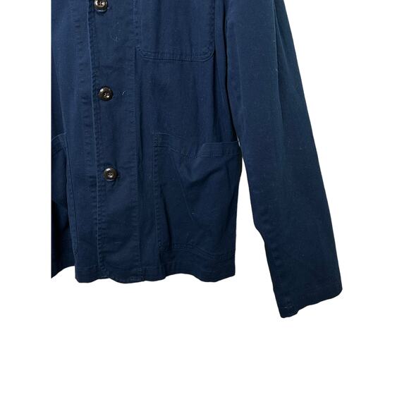 St. John's Bay Navy Blue Three Button Blazer Women's XL Cotton Blend Pockets - Picture 4 of 7